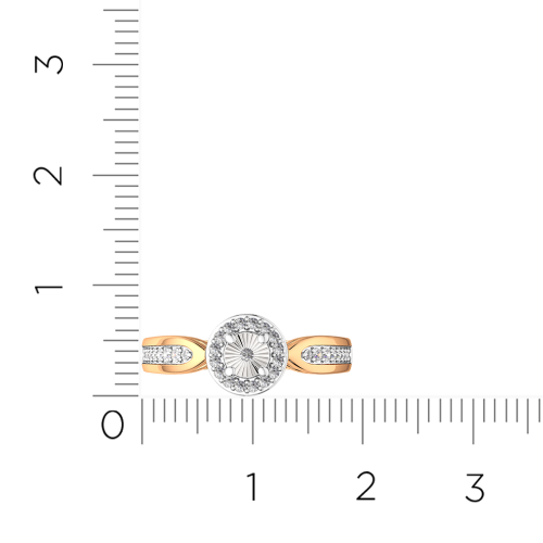 Кольцо из комбинированного золота с бриллиантом 2D00477.14K.B фото 5