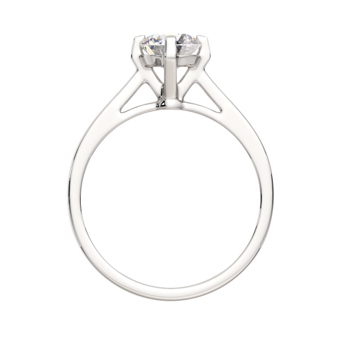 Кольцо помолвочное из серебра с фианитом 02101015 фото 4