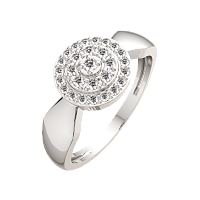 Кольцо из серебра с фианитом 02101050