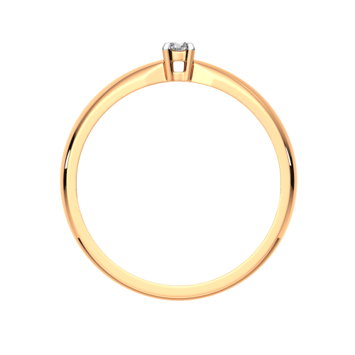 Кольцо помолвочное из розового золота с бриллиантом 2D00220.14K.R фото 4