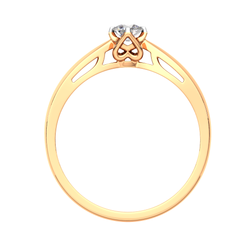 Кольцо помолвочное из розового золота с бриллиантом 2D00215.14K.R фото 4
