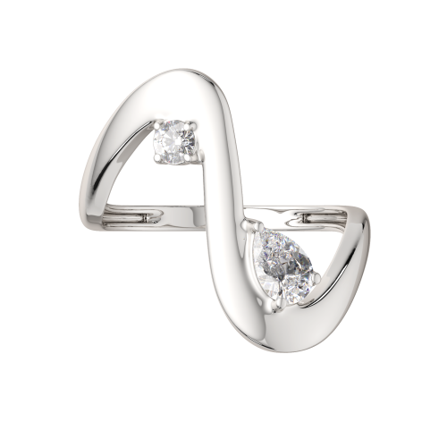 Кольцо из серебра с фианитом 0210920 фото 3