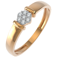 Кольцо из розового золота с фианитом 210718.14K.R