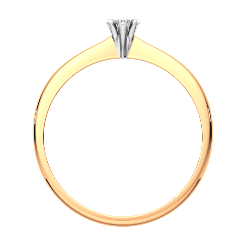 Кольцо помолвочное из розового золота с бриллиантом 2D00107.14K.R фото 4