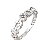 Кольцо из серебра с фианитом 02101072
