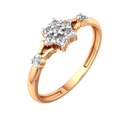 Кольцо из розового золота с фианитом 210858.9K.R фото 2