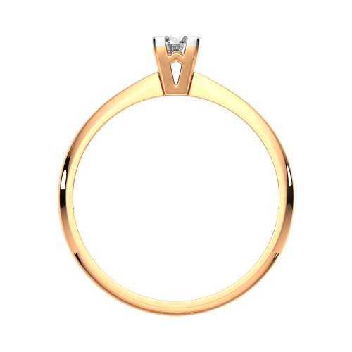 Кольцо помолвочное из розового золота с бриллиантом 2D00372.14K.R фото 4