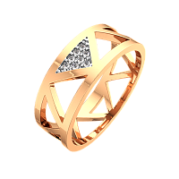 Кольцо из розового золота с фианитом 210695.14K.R