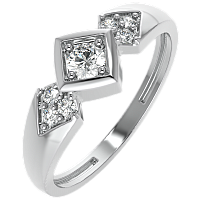 Кольцо из серебра с фианитом 0210267