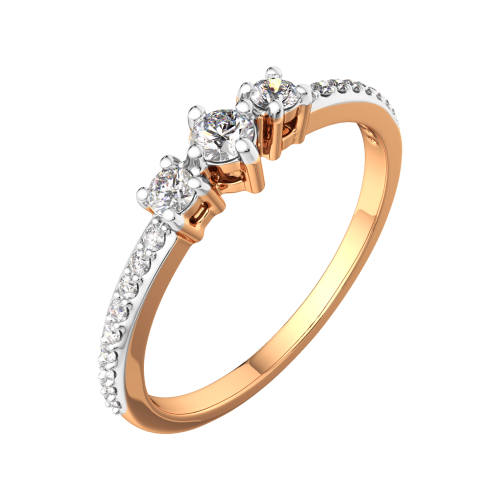 Кольцо из розового золота с бриллиантом 2D00334.14K.R фото 2