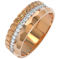 Кольцо из розового золота с фианитом 210766.14K.R