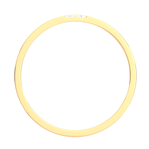 Кольцо обручальное из розового золота с фианитом 1550111.14K.R фото 4