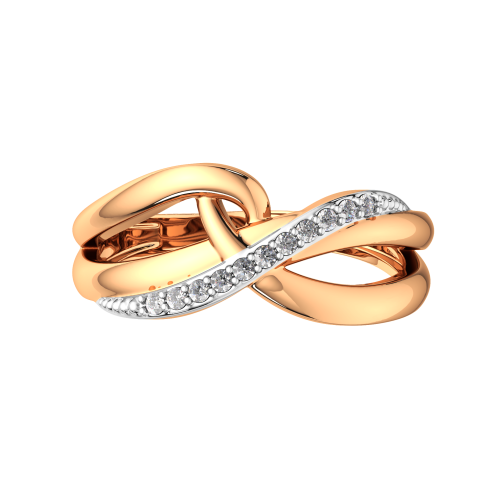 Кольцо из розового золота с фианитом 2101119.9K.R фото 3