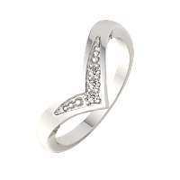 Кольцо из серебра с фианитом 0210299