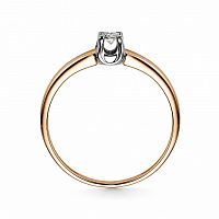 Кольцо помолвочное из розового золота с бриллиантом 14481-100