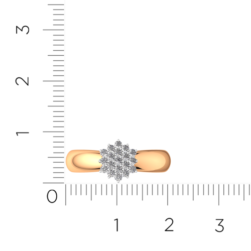 Кольцо из розового золота с фианитом 2101352.9K.R фото 5