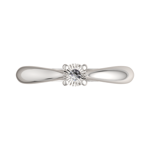 Кольцо помолвочное из белого золота с бриллиантом 2D00141.14K.W фото 3