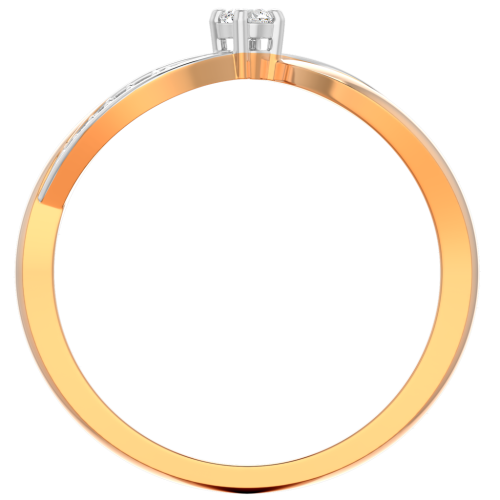 Кольцо из розового золота с фианитом 210521-9K фото 4
