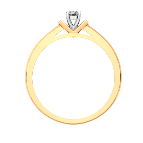 Кольцо из комбинированного золота с бриллиантом 2D00270.14K.B.ZZ фото 4