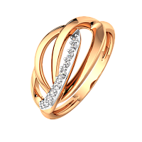 Кольцо из розового золота с фианитом 210795.9K.R