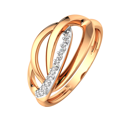 Кольцо из розового золота с фианитом 210795.9K.R