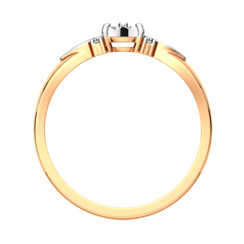 Кольцо из комбинированного золота с бриллиантом 2D00234.14K.B фото 4