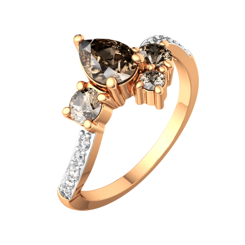 Кольцо из розового золота с бриллиантом 2D90176.14K.R фото 2