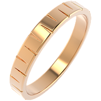 Кольцо обручальное из розового золота 144081.14K.R