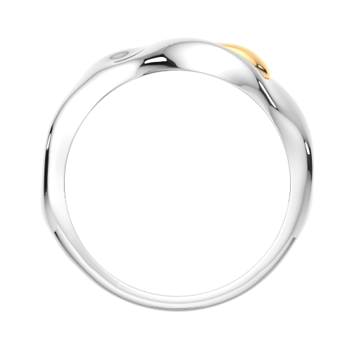 Кольцо из комбинированного серебра 0200084.G14K фото 4