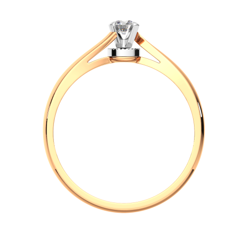 Кольцо помолвочное из комбинированного золота с бриллиантом 2D00216.14K.B фото 4