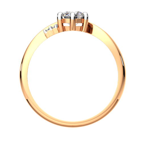 Кольцо из розового золота с фианитом 210828.14K.R фото 4