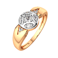 Кольцо из розового золота с фианитом 2101070.9K.R.ZZ