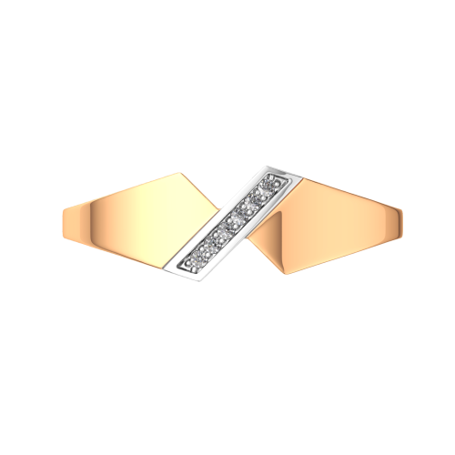 Кольцо из розового золота с фианитом 210857.9K.R фото 3