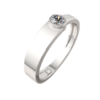 Кольцо из серебра с фианитом 0210437