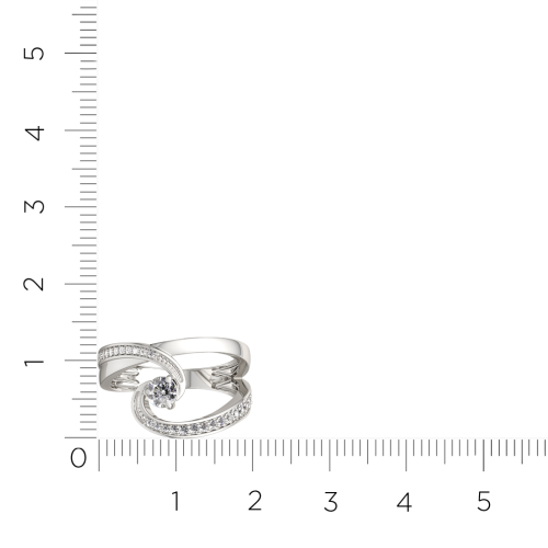 Кольцо из серебра с фианитом 0210434 фото 6