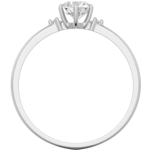 Кольцо помолвочное из белого золота с фианитом 210529.9K.W фото 4