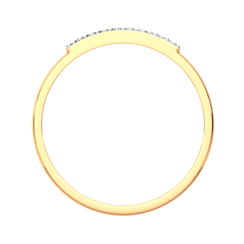 Кольцо из розового золота с фианитом 2101200.14K.R фото 4