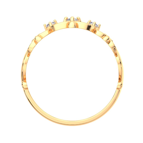 Кольцо из розового золота с фианитом 210505 фото 3