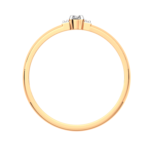 Кольцо из розового золота с фианитом 2101174.9K.R фото 4