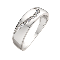 Кольцо из серебра с фианитом 02101230
