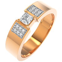 Кольцо из розового золота с фианитом 210694.14K.R
