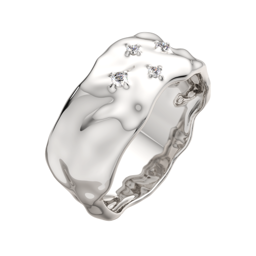 Кольцо из серебра с фианитом 0210618