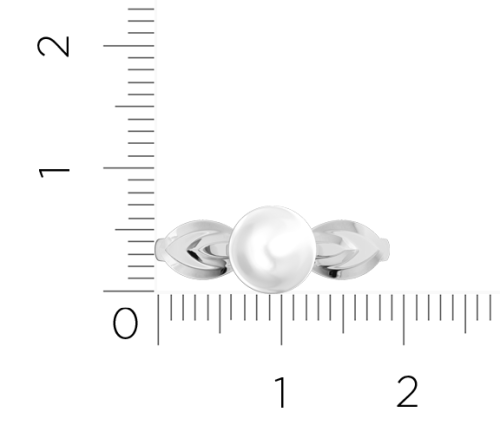 Кольцо из серебра с жемчугом 0210238 фото 5