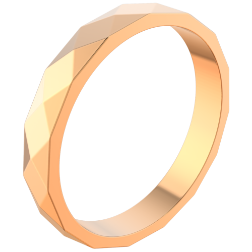 Кольцо обручальное из розового золота 143079.14K.R фото 2