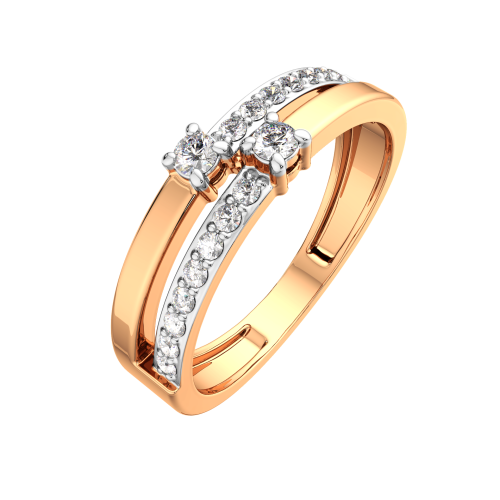 Кольцо из розового золота с фианитом 2101498.14K.R