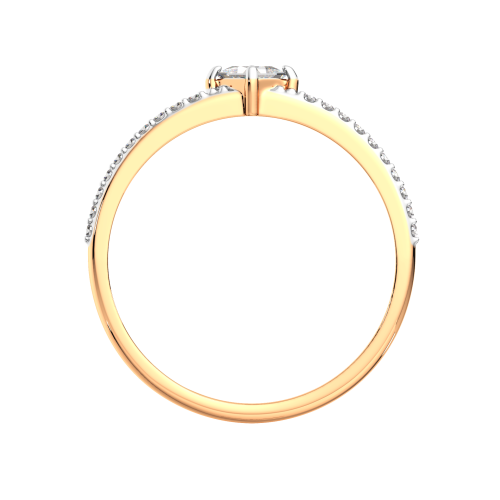 Кольцо из розового золота с фианитом 210844.9K.R фото 4
