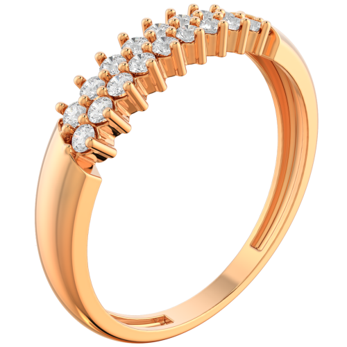 Кольцо из розового золота с фианитом 210708.14K.R фото 2