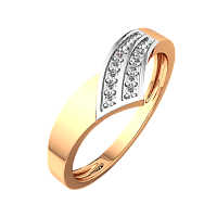 Кольцо из розового золота с фианитом 2101140.9K.R