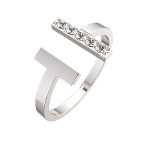 Кольцо из серебра с фианитом 0210030-F