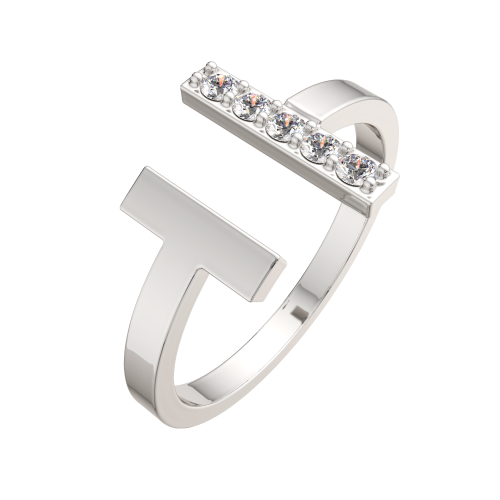 Кольцо из серебра с фианитом 0210030-F